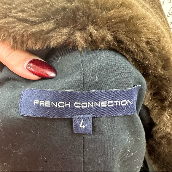French Connection Black Moto/ Bomber Jacket Size 4 - Picture 7 of 7